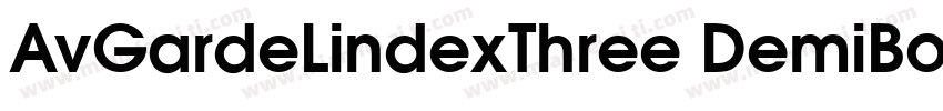 AvGardeLindexThree DemiBold字体转换